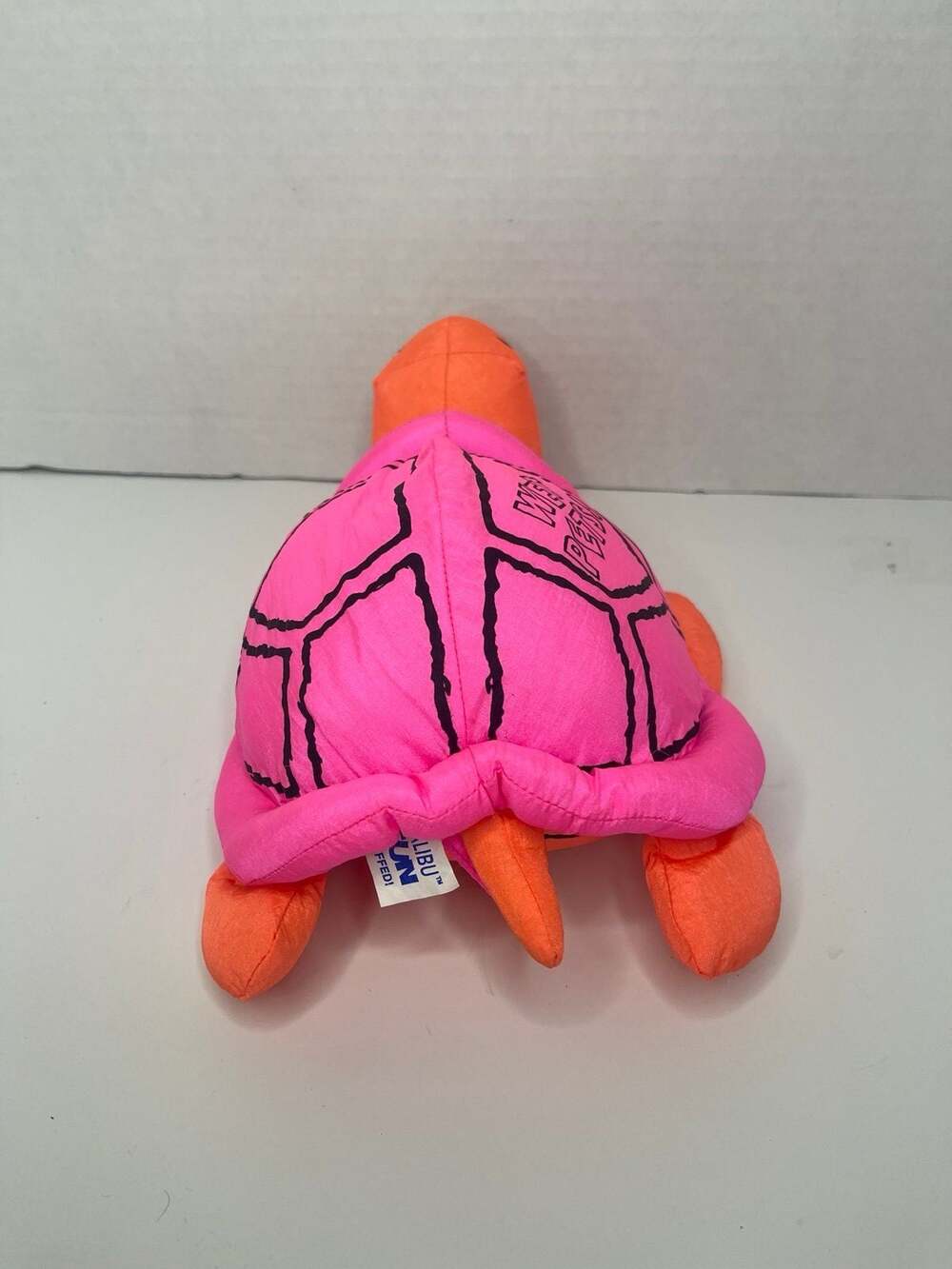 Rare Vintage Y2K “Wet Pets” Neon Pink & Orange Turtle Pool Parachute Plush - Picture 3 of 6